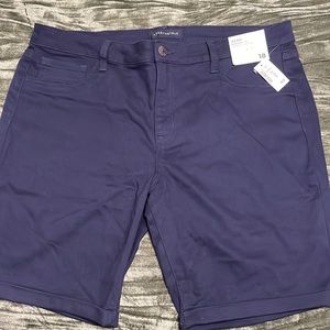 Navy blue uniform Bermuda shorts
